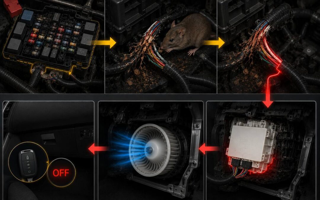 Mouse Damage Creates Unusual HVAC Problem on 2019 Toyota Corolla